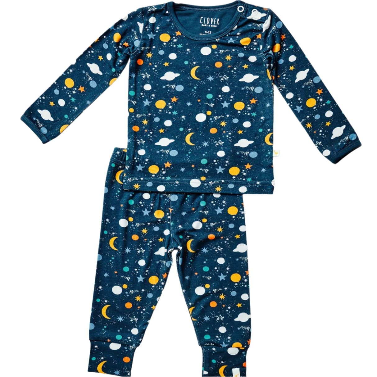 Long Sleeve Pajama Set - Luna Midnight - HoneyBug