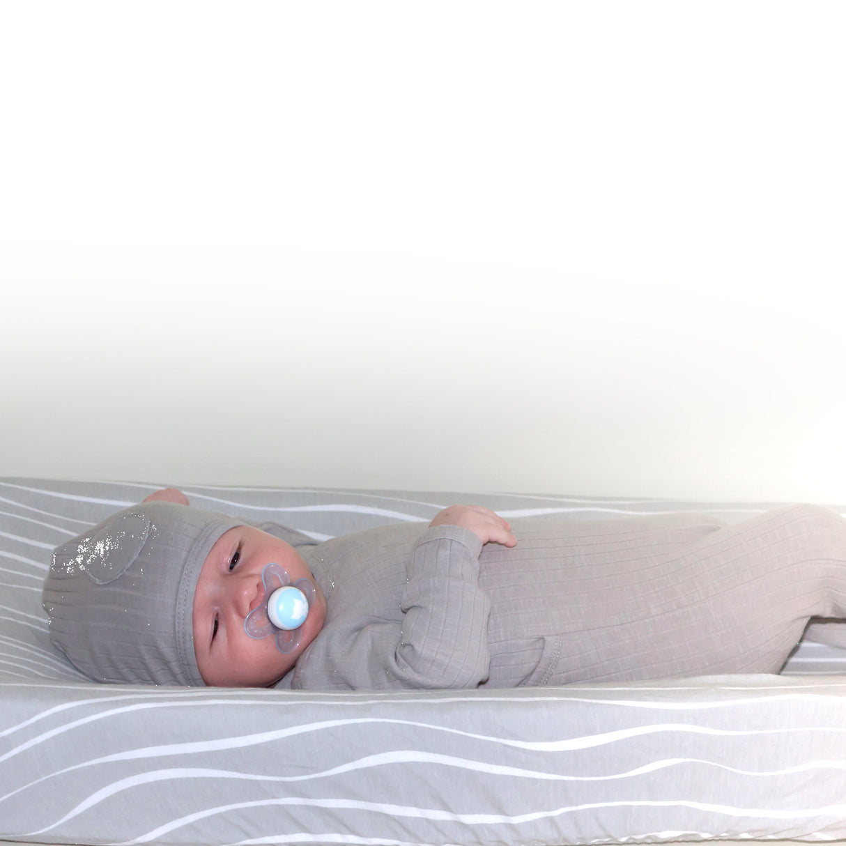 Changing Pad Cover | Cradle Sheet Set - Grey & White Abstract - HoneyBug