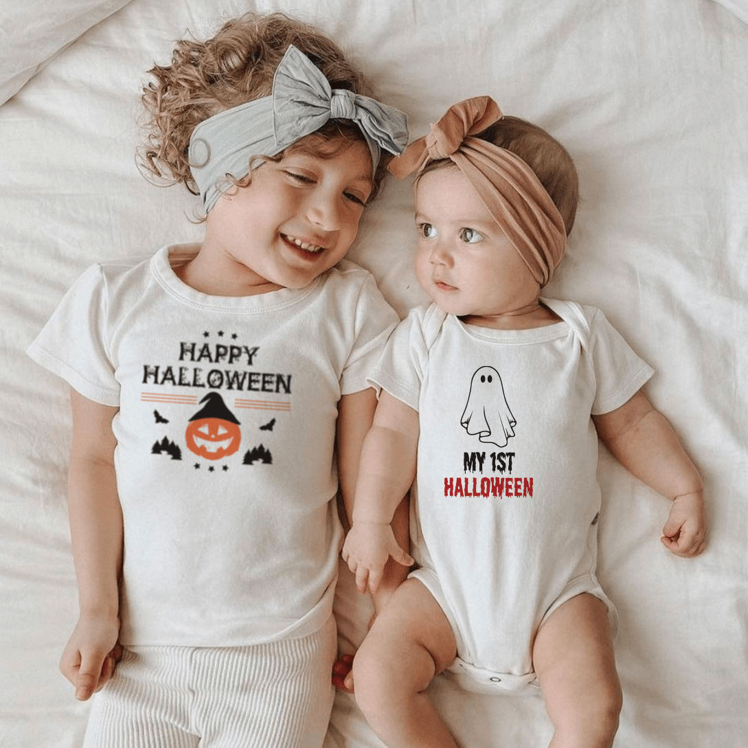 graphic bodysuit | my first halloween ghost - HoneyBug