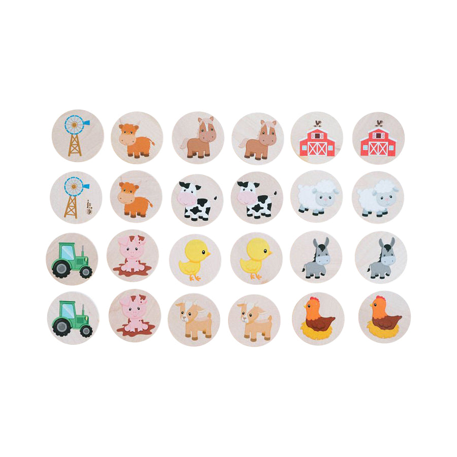 On The Farm Matching Tiles - HoneyBug