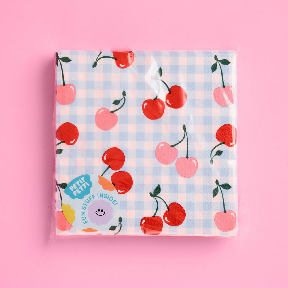 Cherry Pop Napkins - 25 Paper Napkins