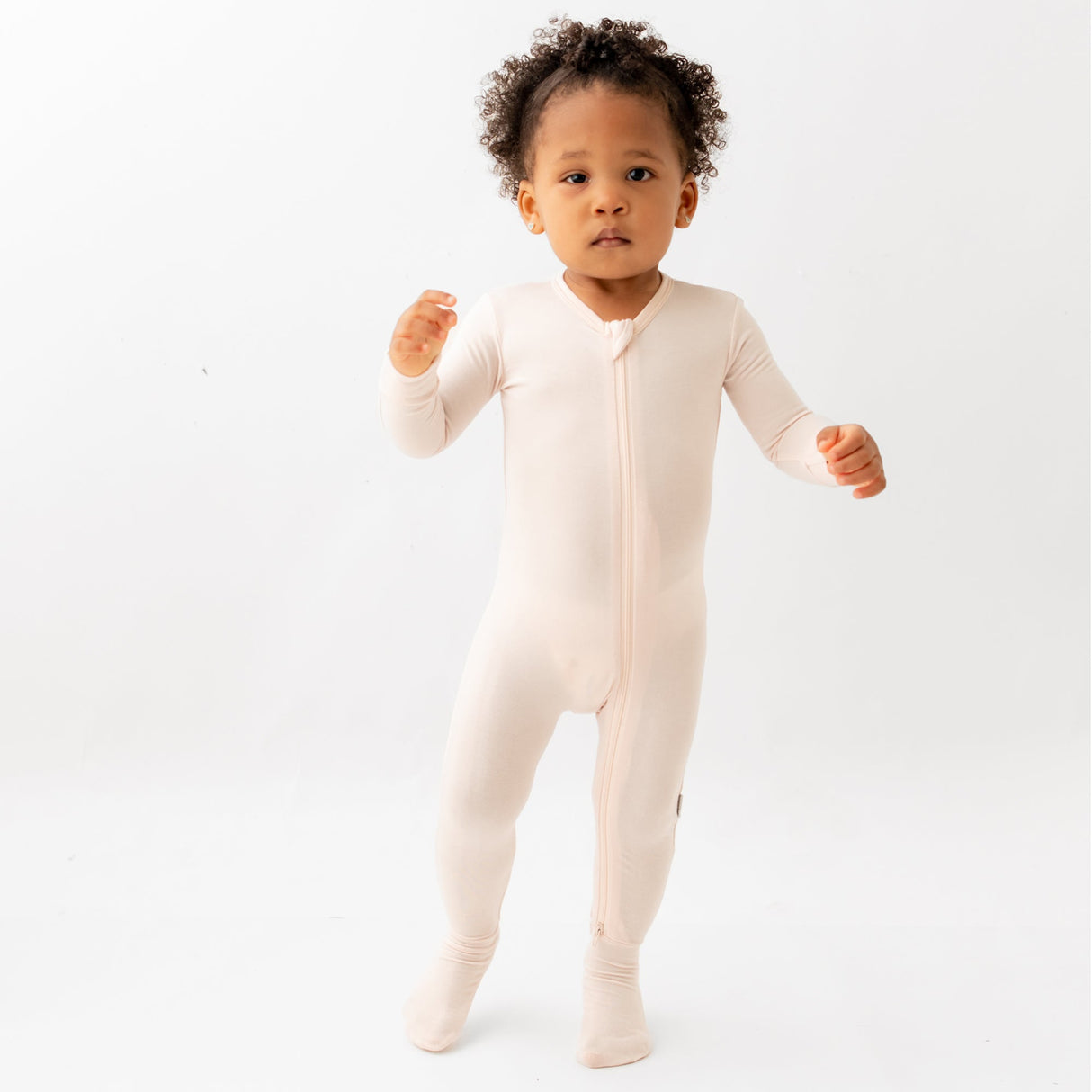 Pink Zippered Footie - HoneyBug