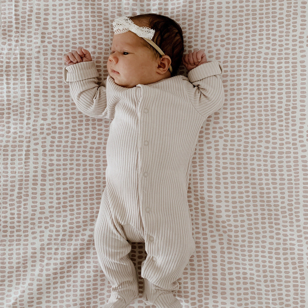 Waterproof Bassinet Sheet Set - Mauve Pink Stripes & Splash - HoneyBug