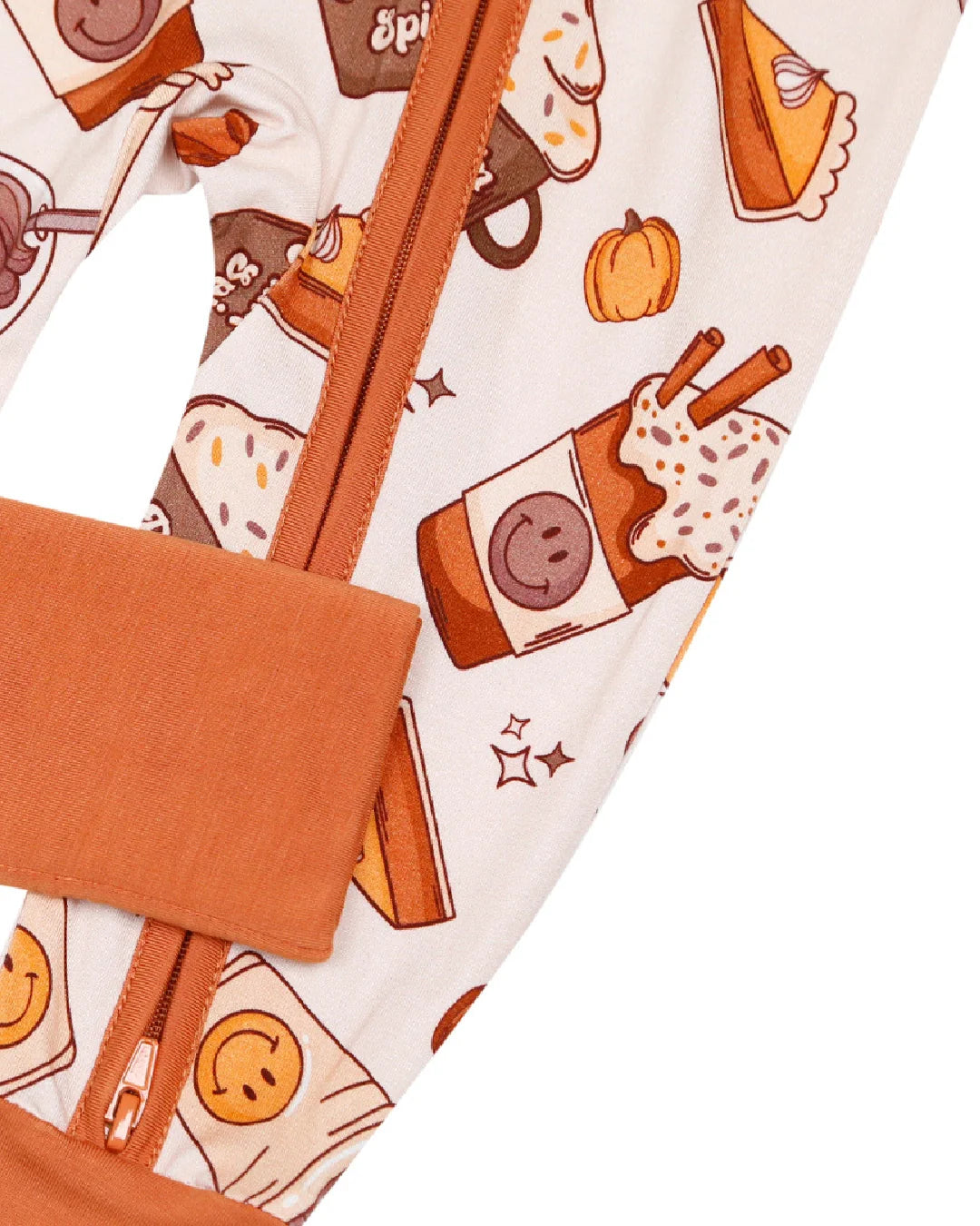 Bamboo Zip Romper | Pumpkin Spice - HoneyBug