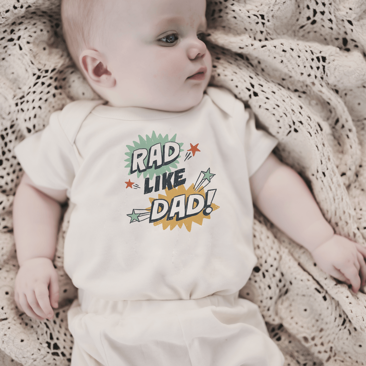 graphic bodysuit | rad like dad explosion - HoneyBug