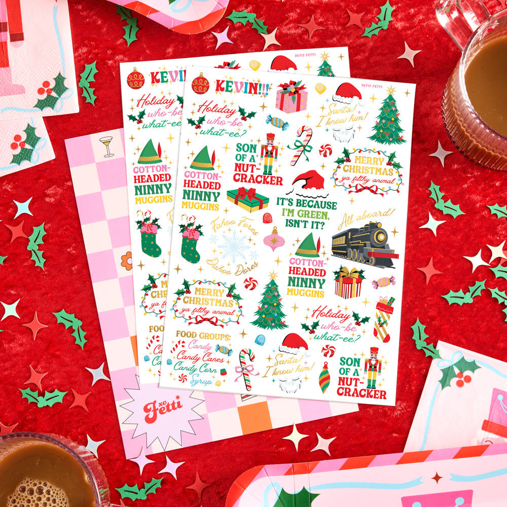 Christmas Movie Tattoos - 48 Temporary Tattoos