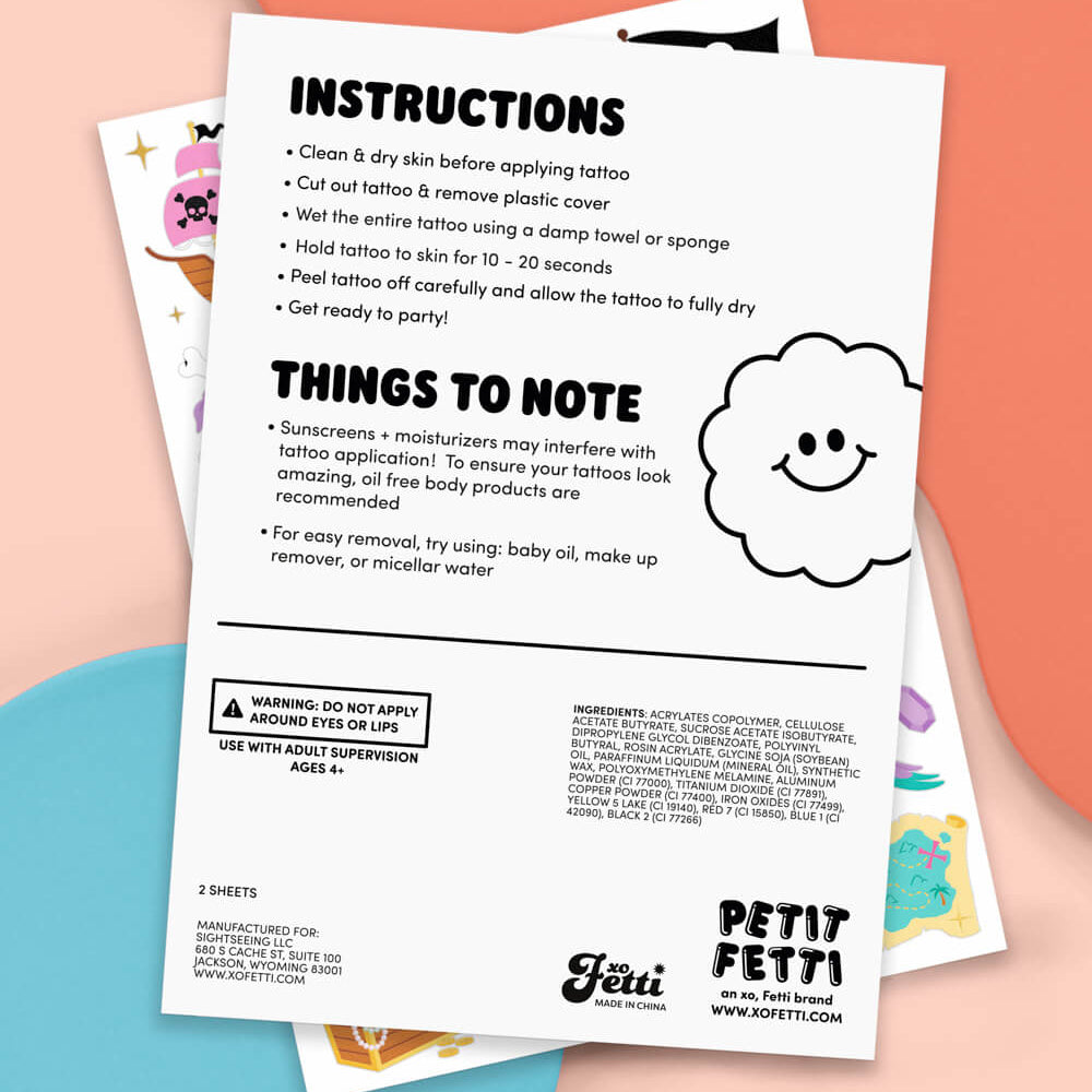 Jolly Roger Tats - 48 temporary tattoos