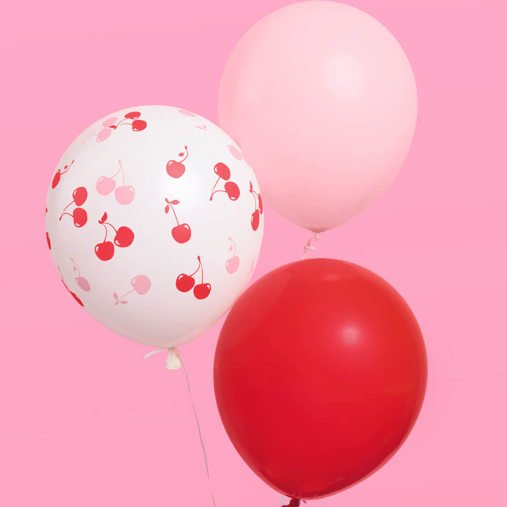 Cherry Balloon Pack - 24 Latex Balloons