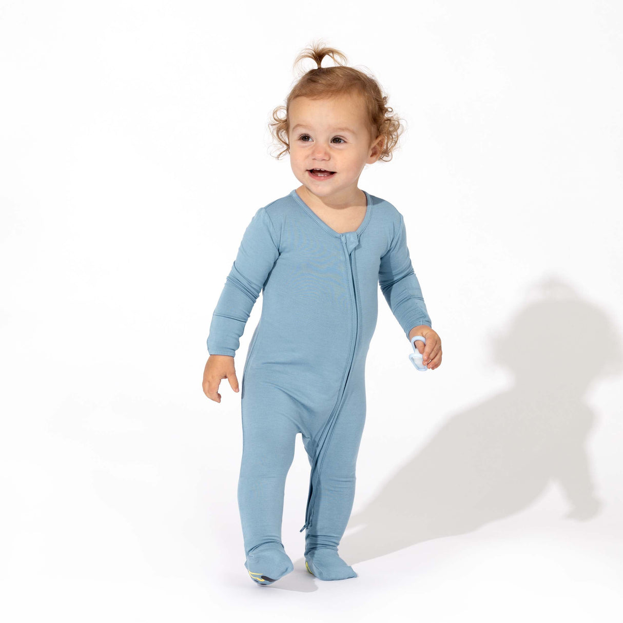 Oasis Teal Bamboo Convertible Footie - HoneyBug