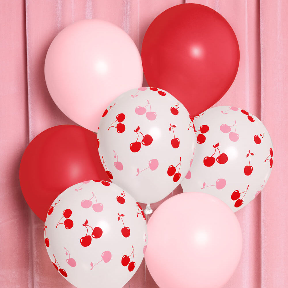 Cherry Balloon Pack - 24 Latex Balloons
