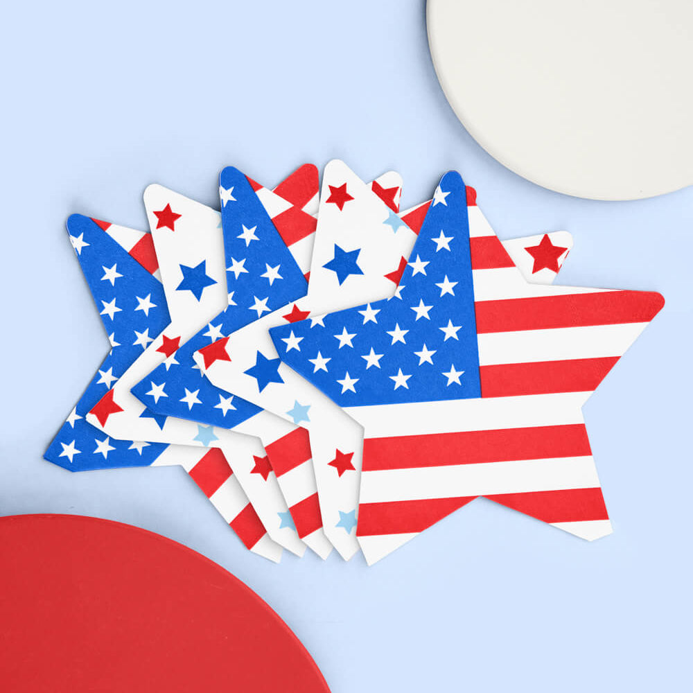 Stars & Stripes Napkins - 50 printed napkins
