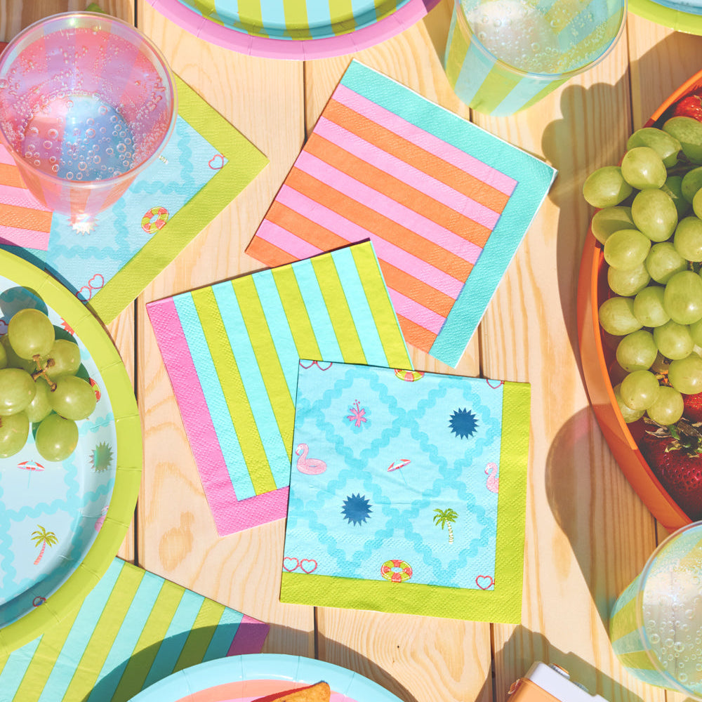 Pool Party Napkins - 24 paper napkins