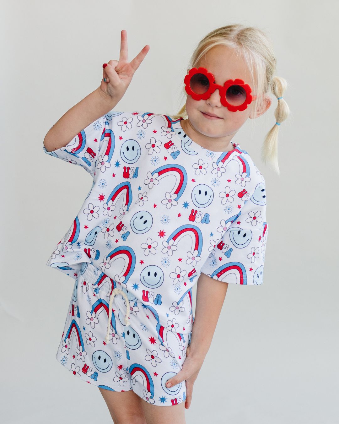Shorts Set | Little Miss USA - HoneyBug