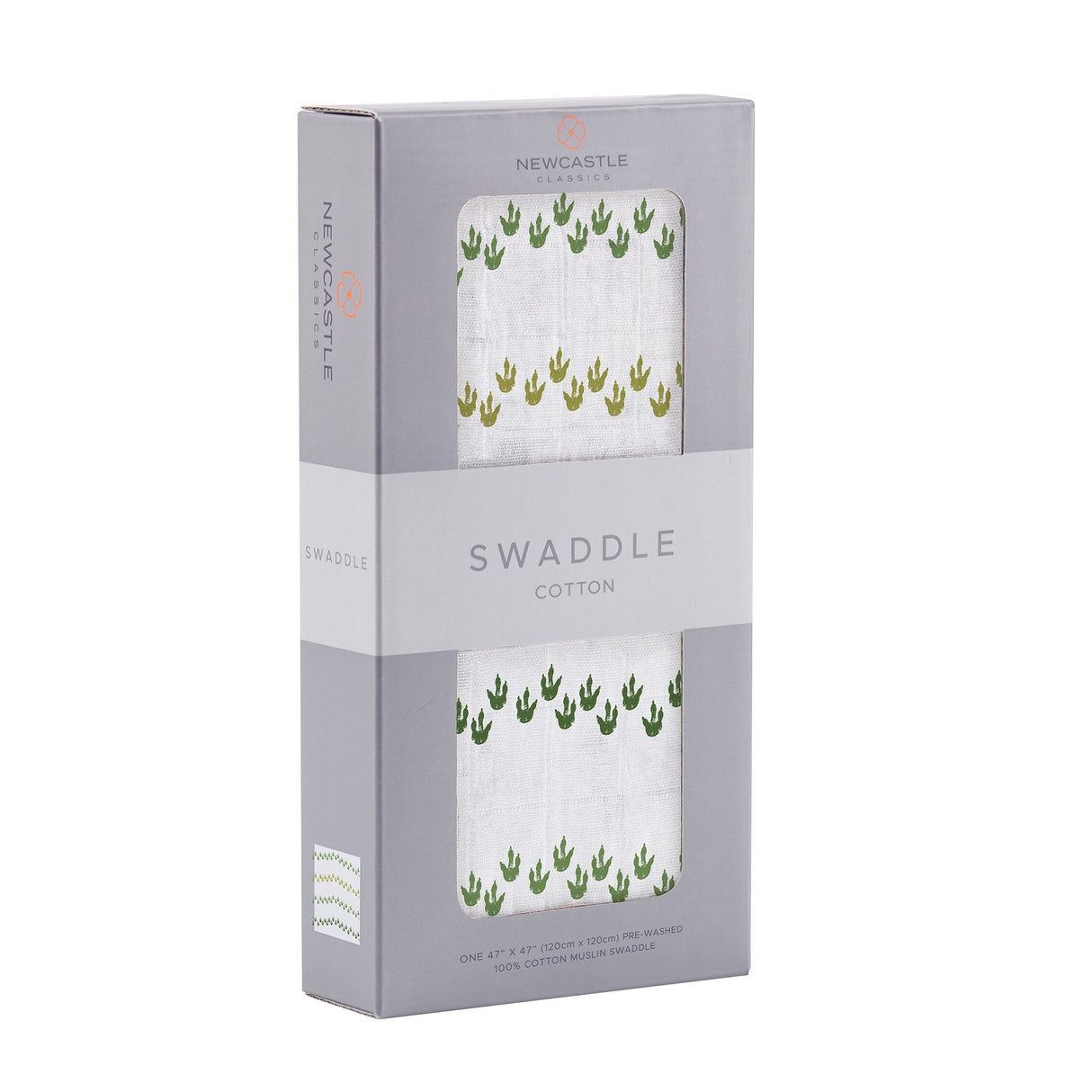 Dino Feet Cotton Muslin Swaddle - HoneyBug