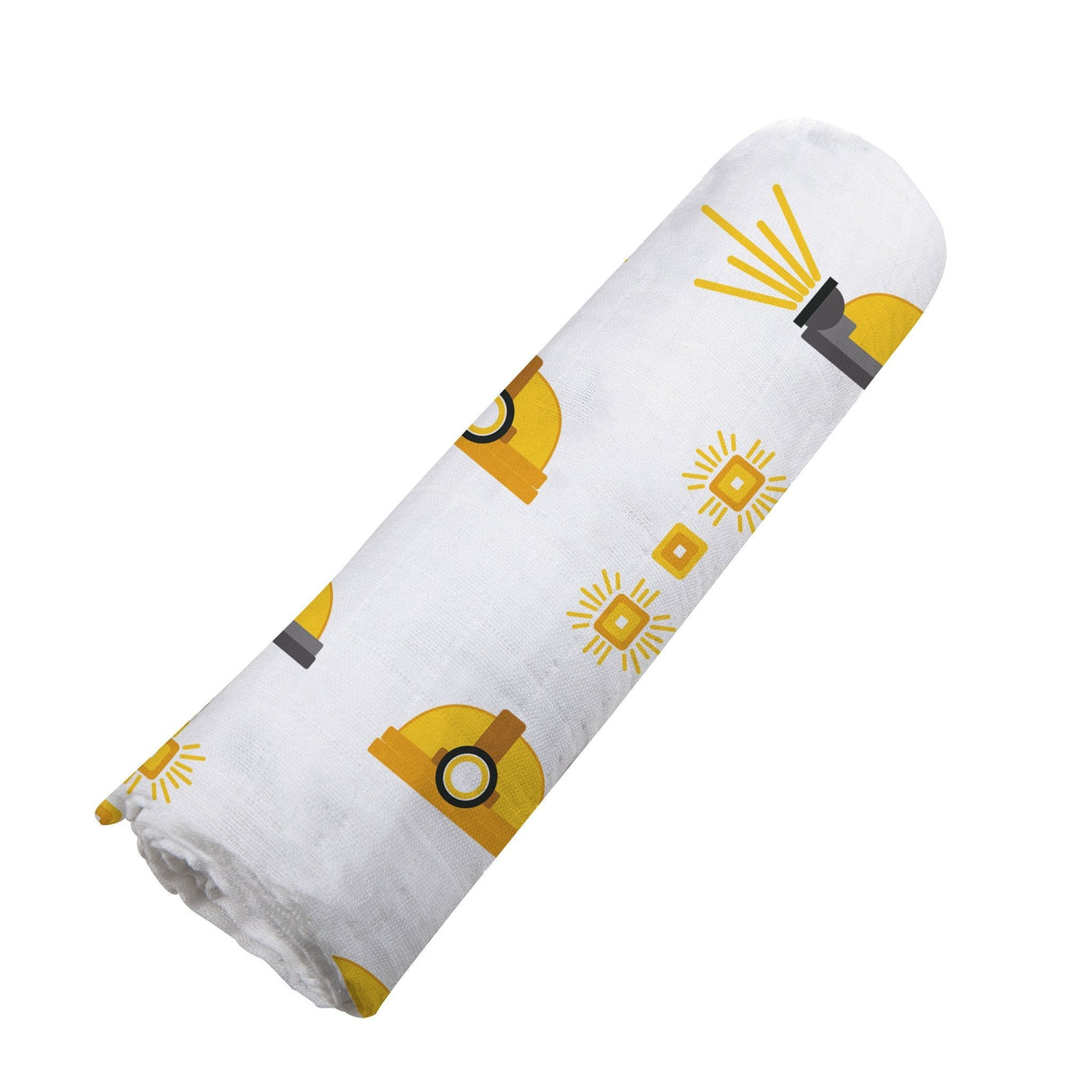 Hard Hat Bamboo Muslin Swaddle - HoneyBug