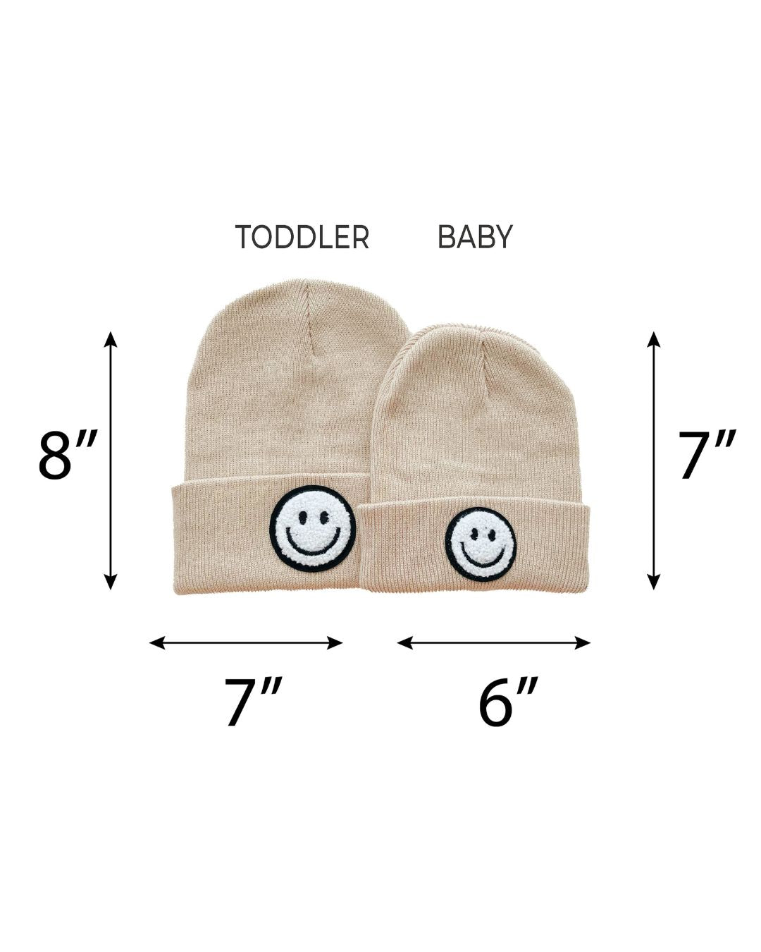 Smiley Beanie | Beige - HoneyBug