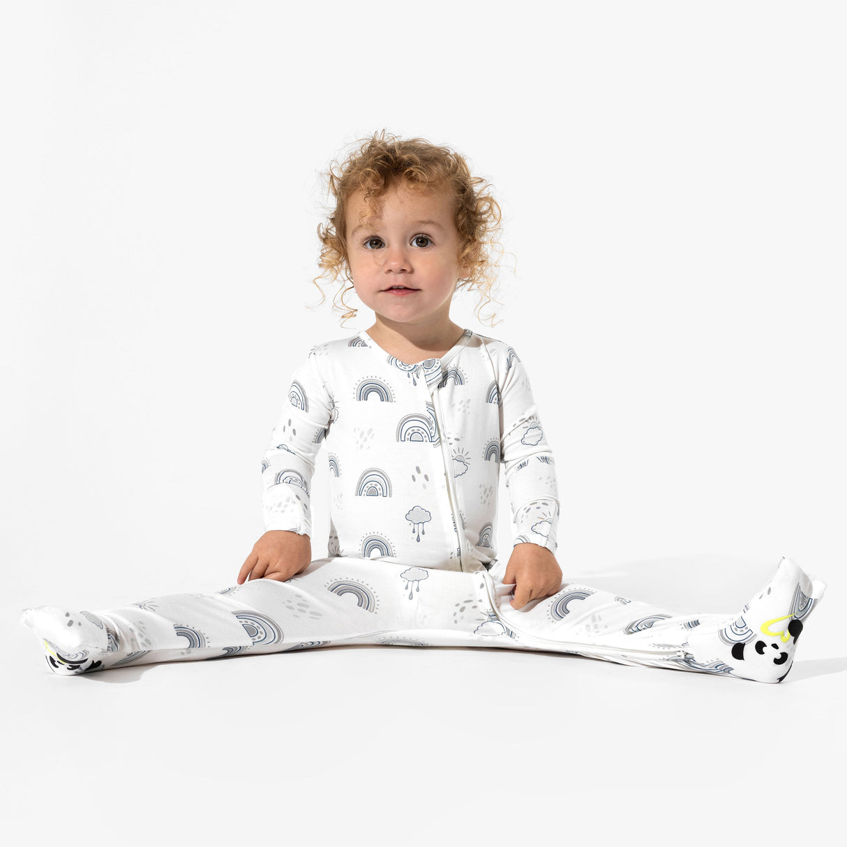 Grey Rainbows Bamboo Convertible Footie - HoneyBug