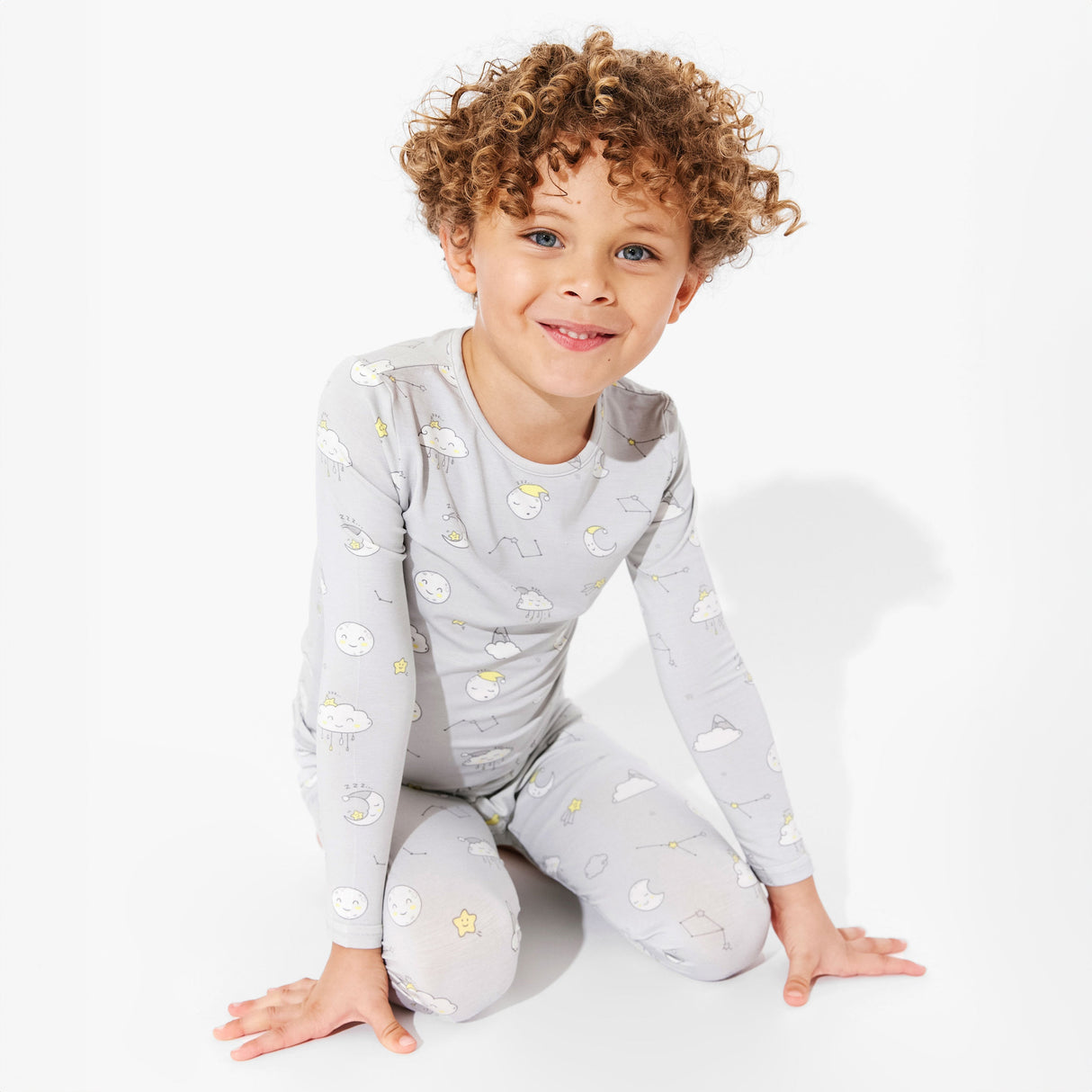 Constellation Grey Bamboo Kids Pajamas - HoneyBug