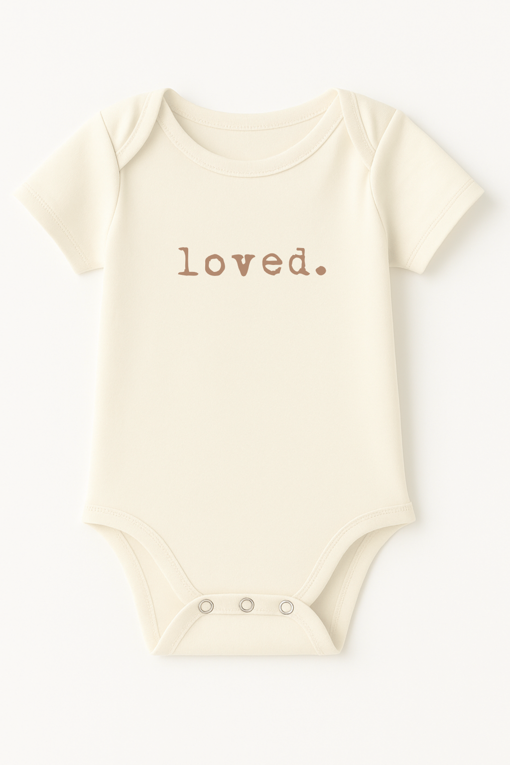 Loved. Clay Organic Cotton Baby Bodysuit Short Sleeve - HoneyBug