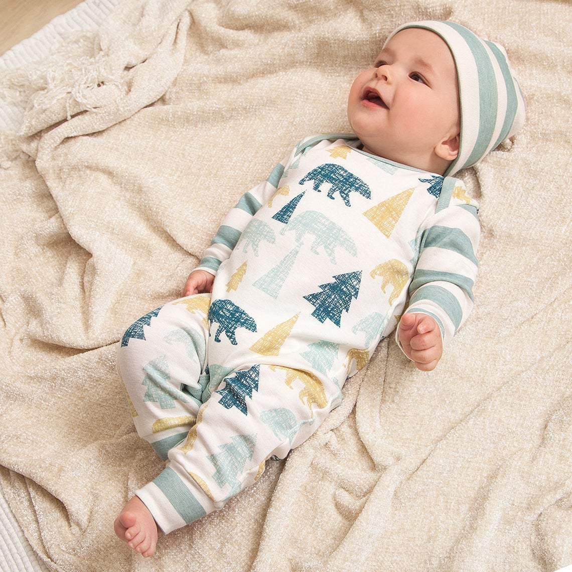 Bear Woodland Romper - HoneyBug