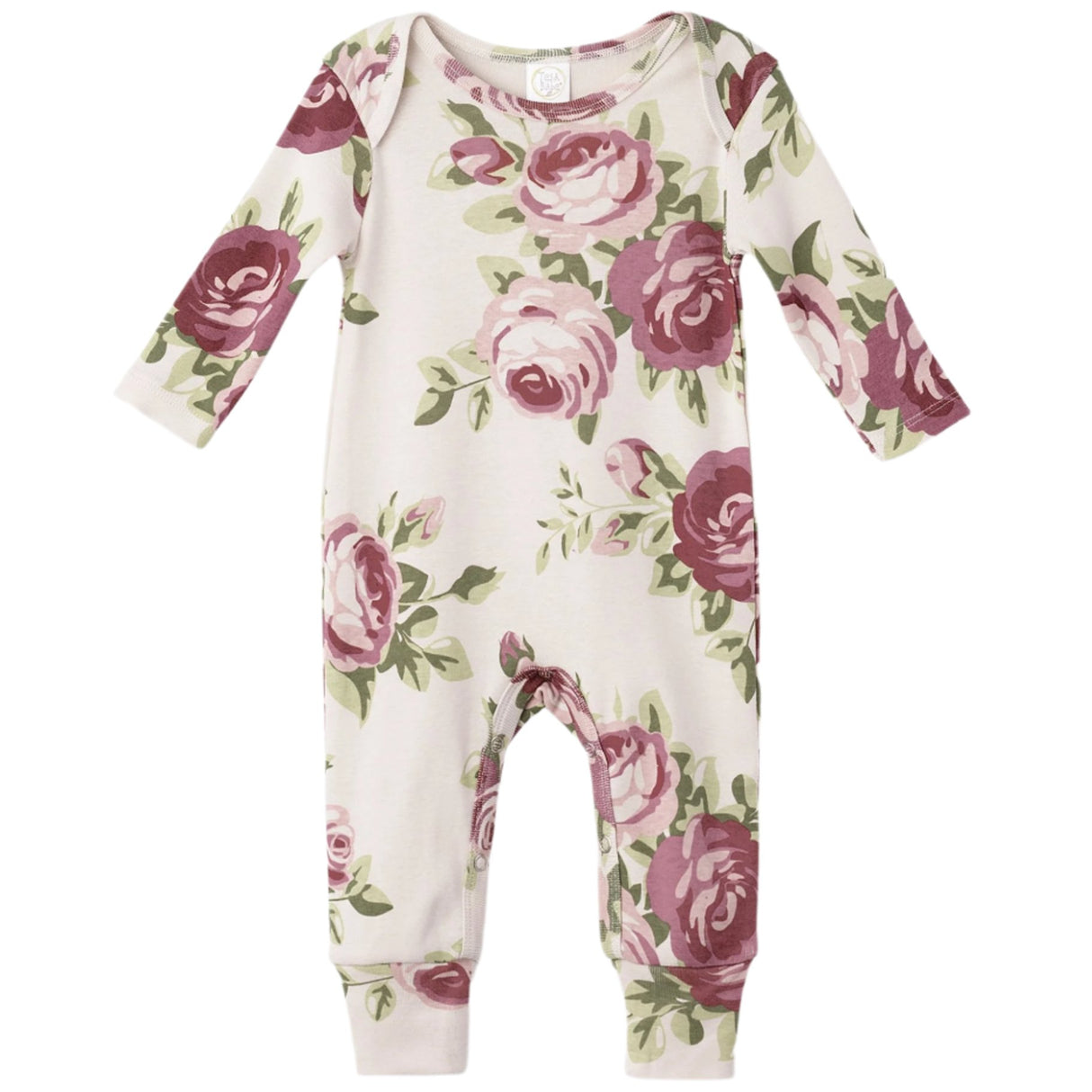 Cabbage Rose Girl's Romper - HoneyBug