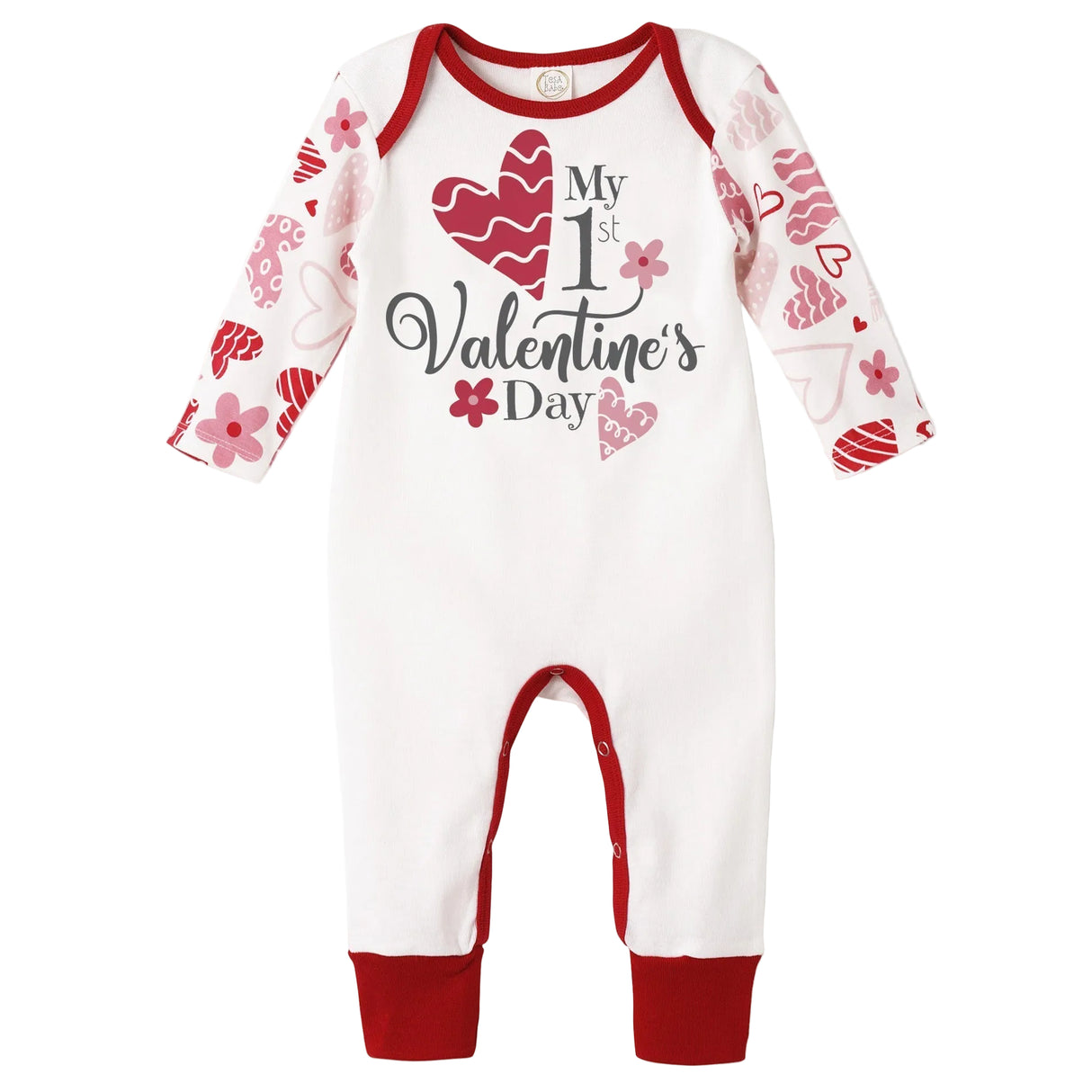 My 1st Valentine's Day Bamboo Romper