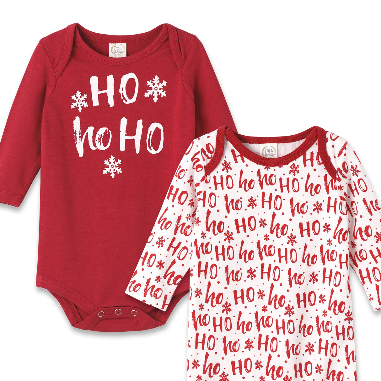 Christmas Set Of 2 Bodysuits Ho-Ho-Ho - HoneyBug