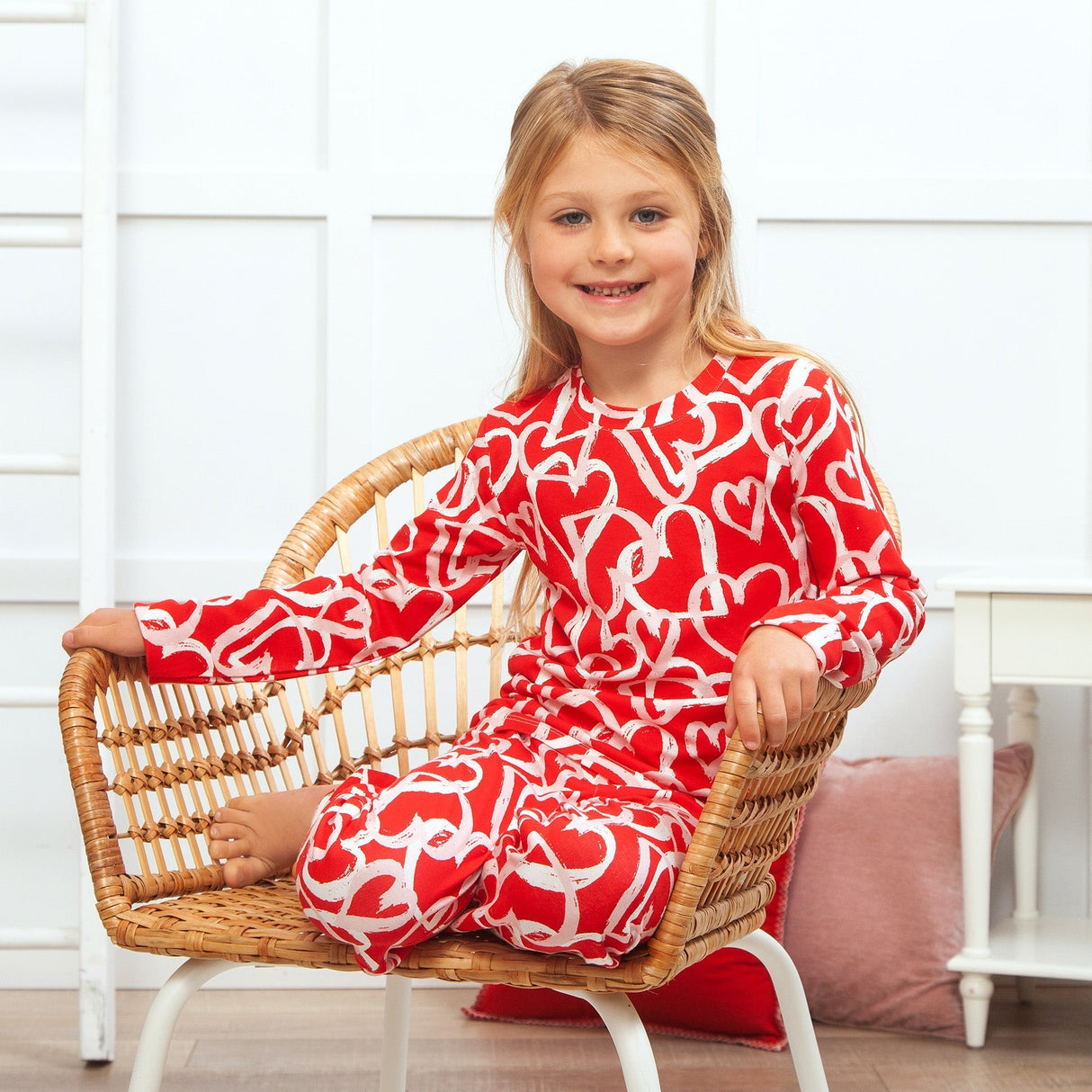 Happy Hearts Bamboo Pajama Set