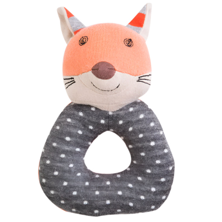 Frenchy Fox - Teething Rattle - HoneyBug