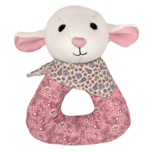 Patterned Rattle - Lamby - HoneyBug