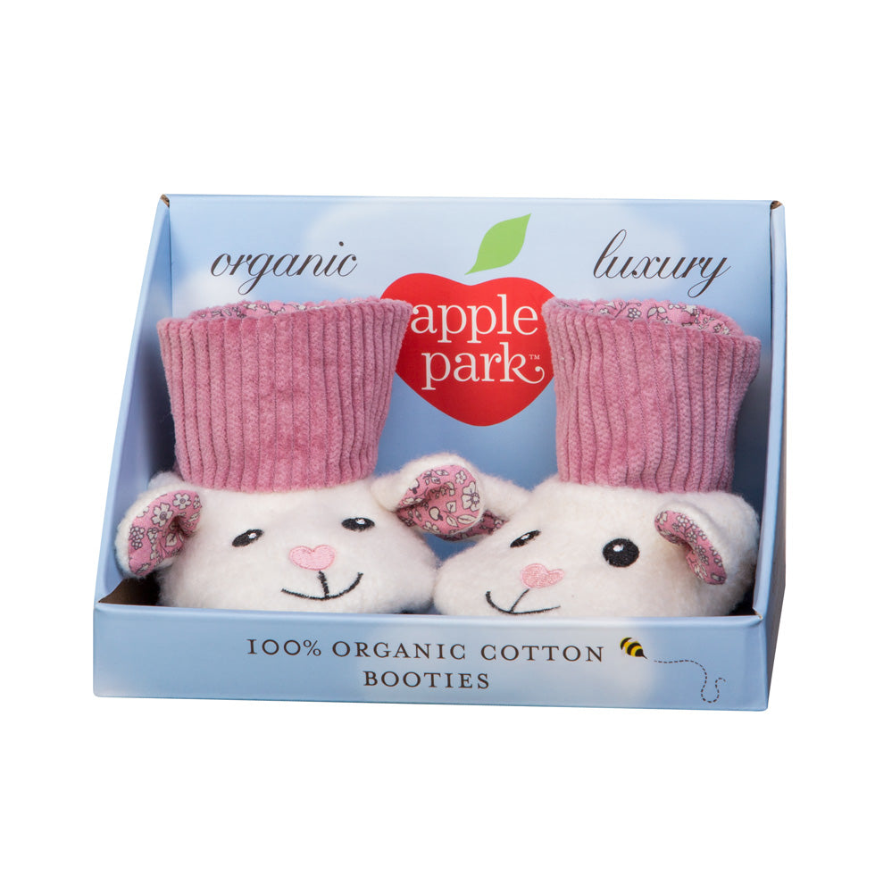 Patterned Booties - Lamby - HoneyBug