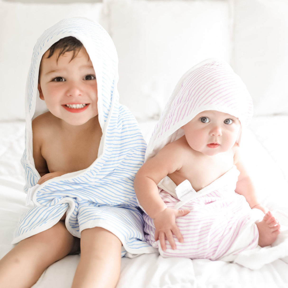 Lavender Wave Hooded Towel Set - HoneyBug