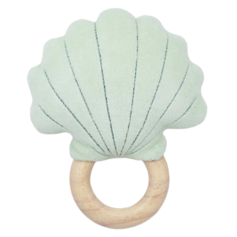 Teal Shell Rattle - HoneyBug