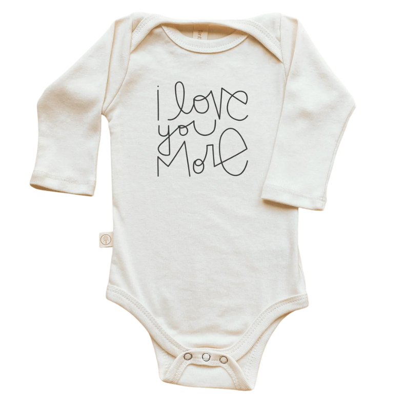 I Love You More - Long Sleeve Organic Baby Bodysuit