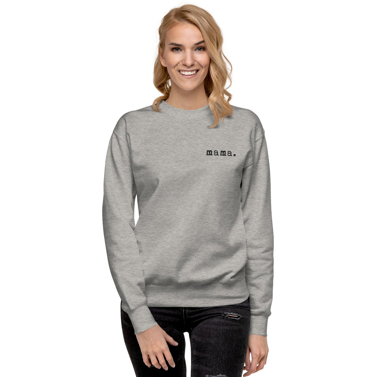 Mama. Embroidered | Premium Adult Sweatshirt - HoneyBug