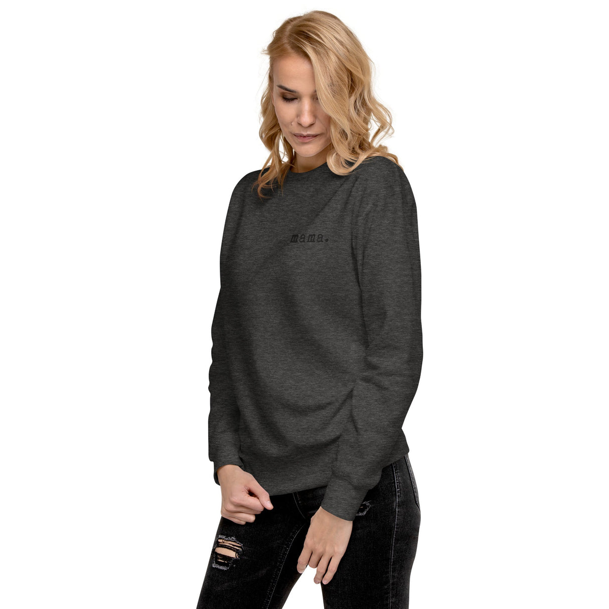 Mama. Embroidered | Premium Adult Sweatshirt - HoneyBug