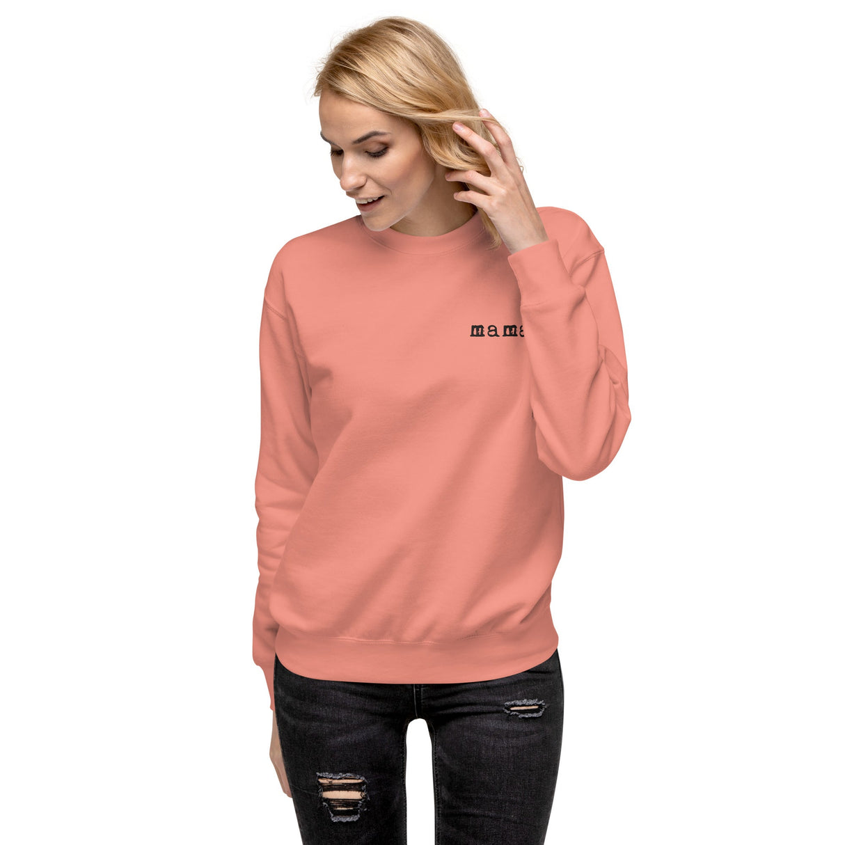 Mama. Embroidered | Premium Adult Sweatshirt - HoneyBug