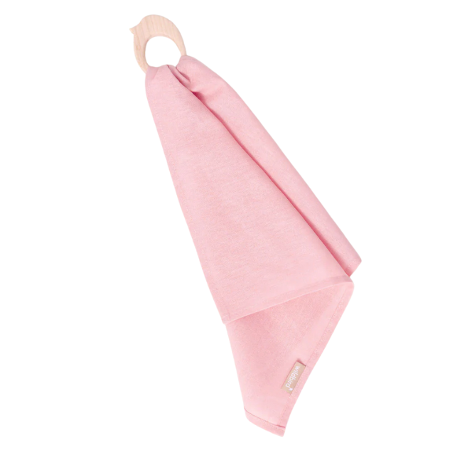 Galah - Linen + Maple Ring Teether - HoneyBug