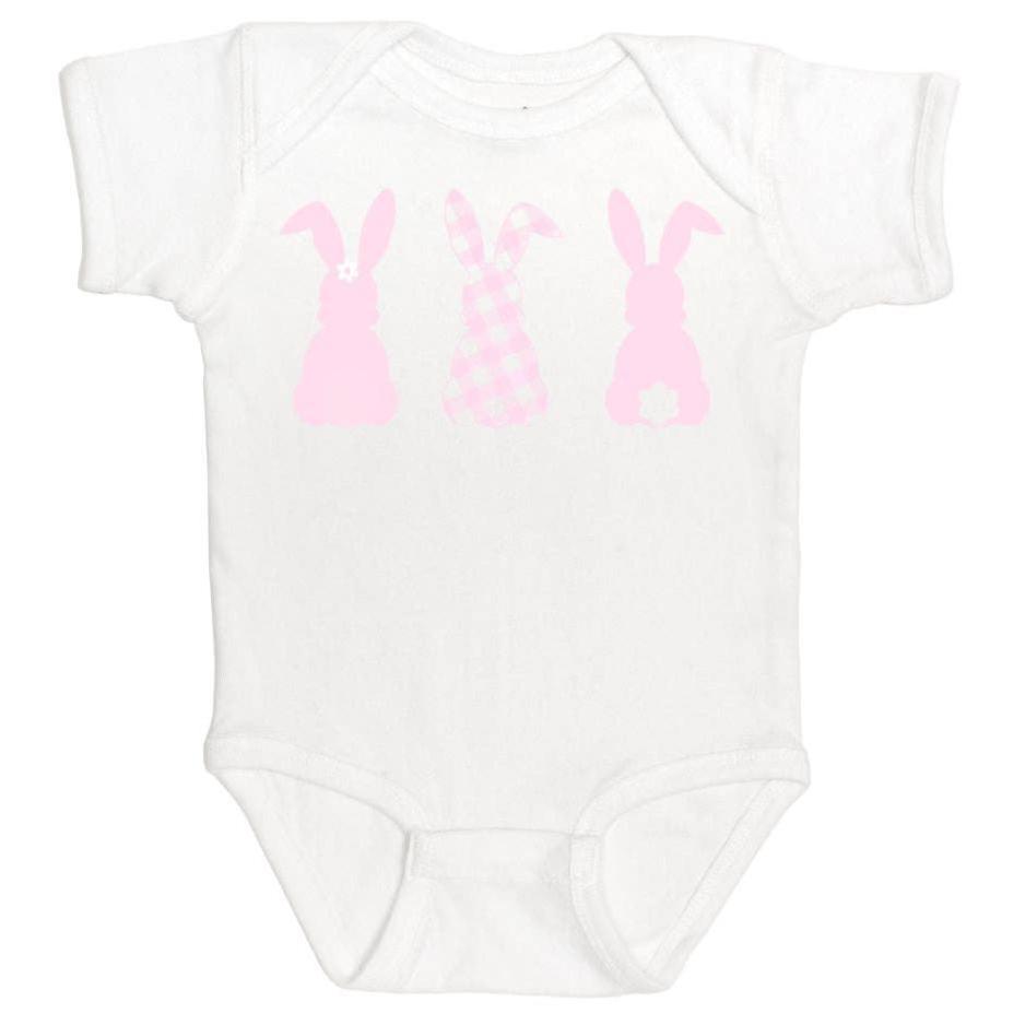Gingham Bunny Short Sleeve Bodysuit - HoneyBug