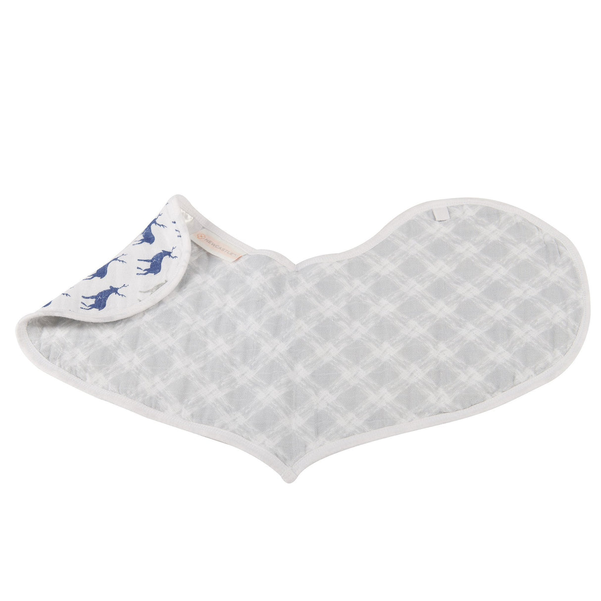 In The Wild Elephant Cotton Burp Cloth Bib 2PK - HoneyBug