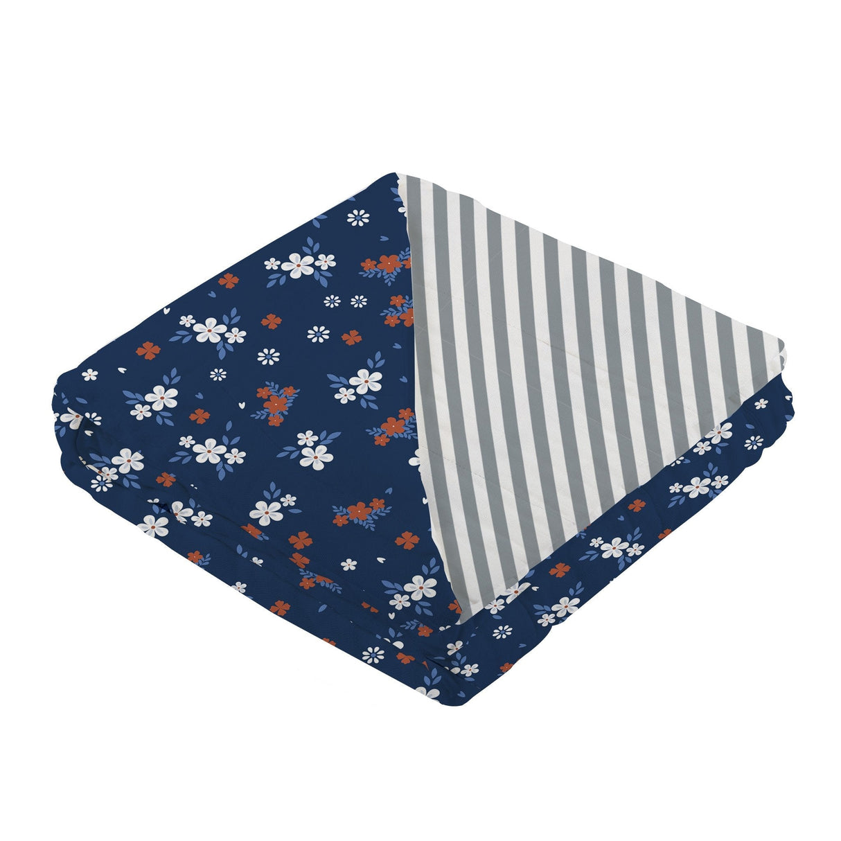 Serenity and Finley Stripe Bamboo Muslin Newcastle Blanket - HoneyBug