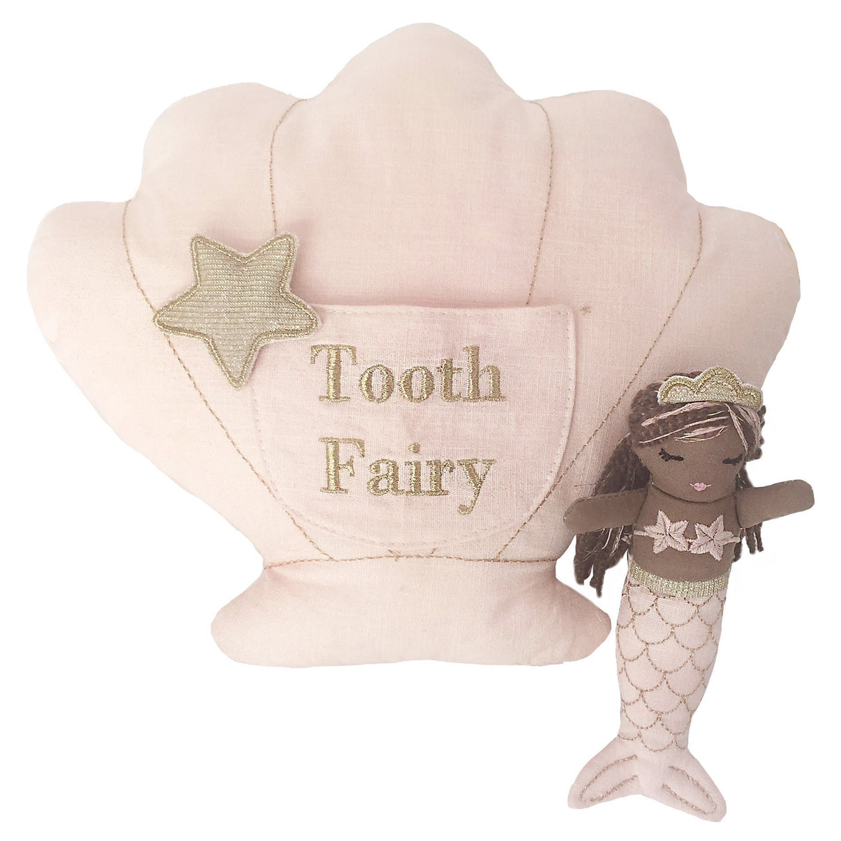 'Macie' Mermaid Tooth Fairy Pillow & Doll Set - HoneyBug