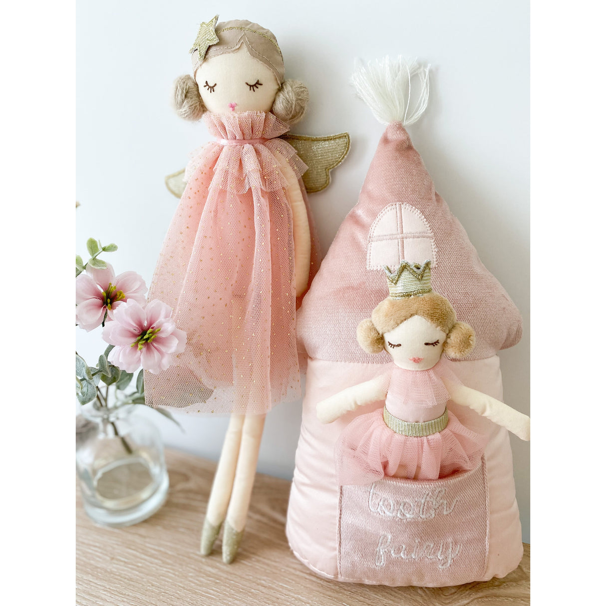 Princess Castle Tooth Fairy Pillow Set - HoneyBug