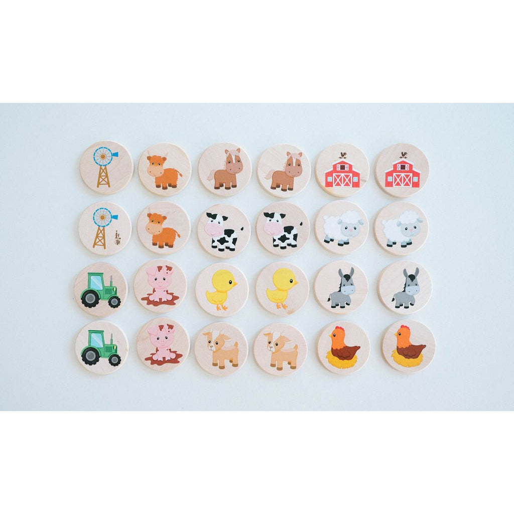 On The Farm Matching Tiles - HoneyBug