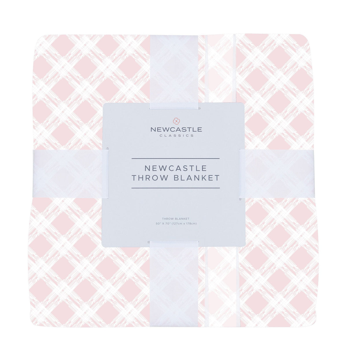 Primrose Pink Plaid Cotton Muslin Throw Blanket - HoneyBug