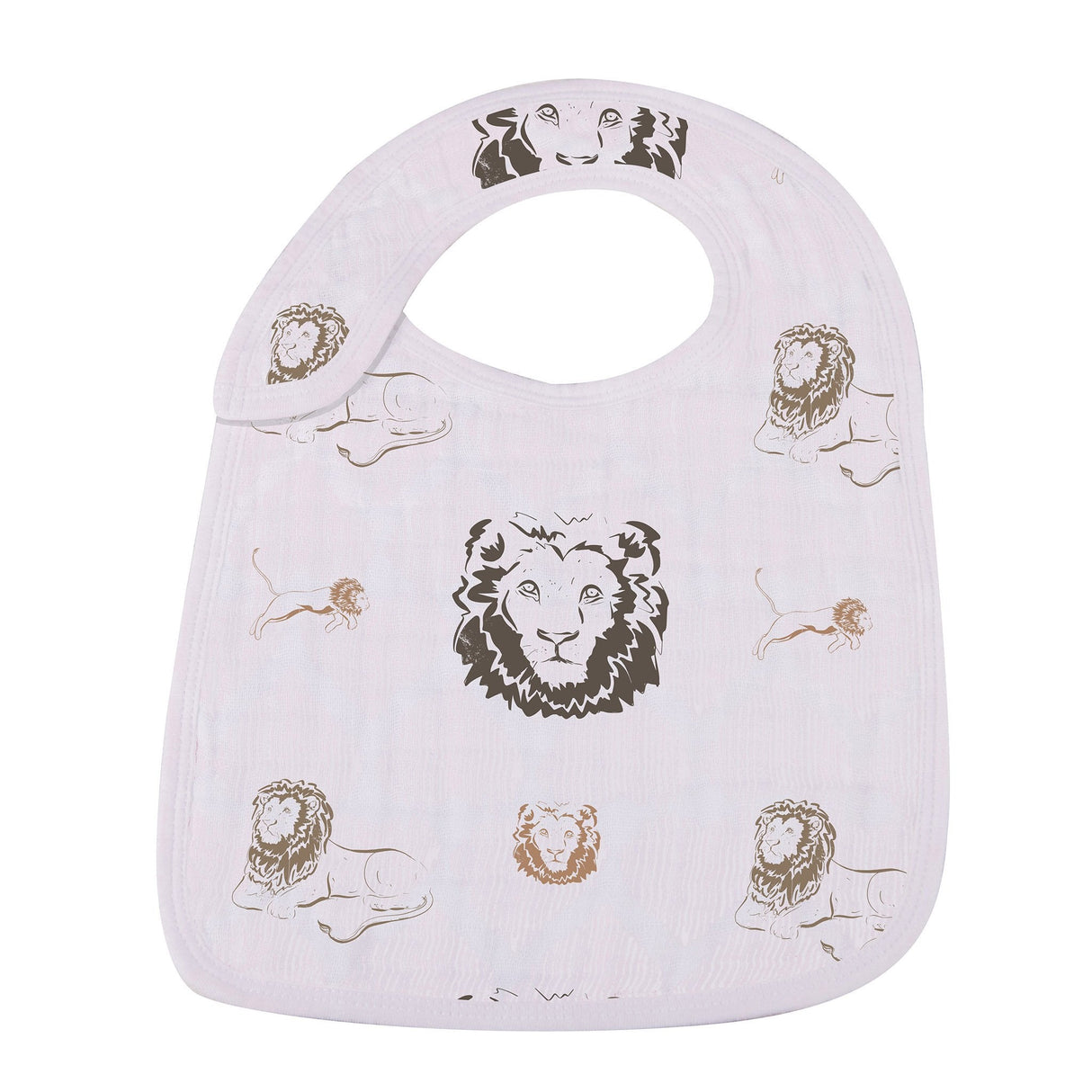 On The Savannah Bamboo Muslin Snap Bibs 3PK - HoneyBug
