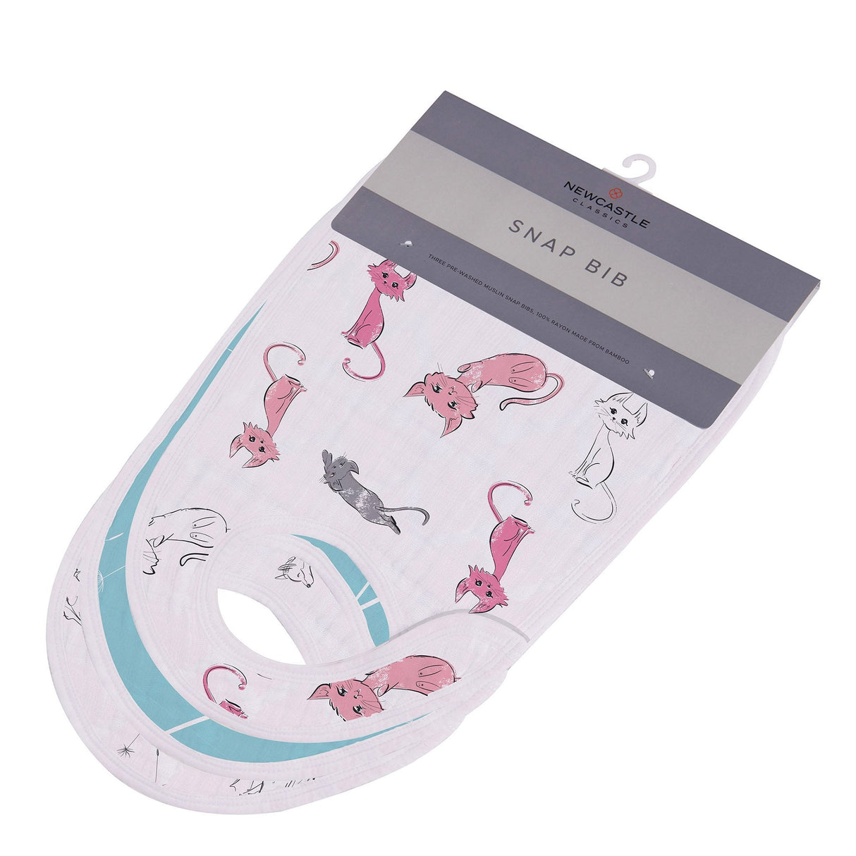 Dandelions Bamboo Muslin Snap Bibs 3PK - HoneyBug