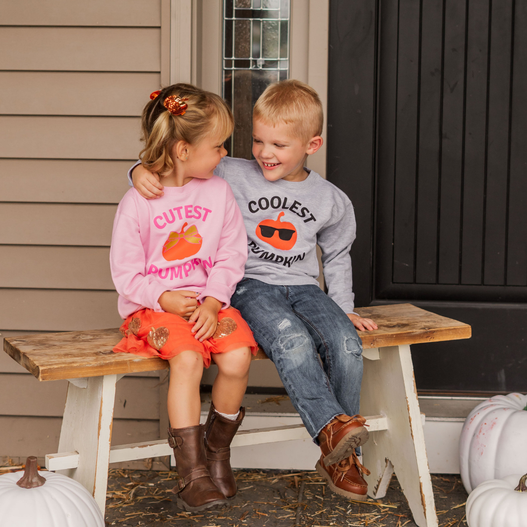 Cutest Pumpkin Sweatshirt - Autumn Kids Sweatshirt - Pink - HoneyBug