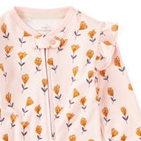 Bamboo Blend Ruffle Zip Footie - Wild At Heart