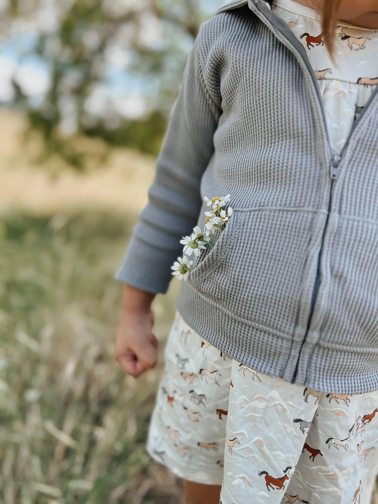 Waffle Hoodie - Smoke - HoneyBug 